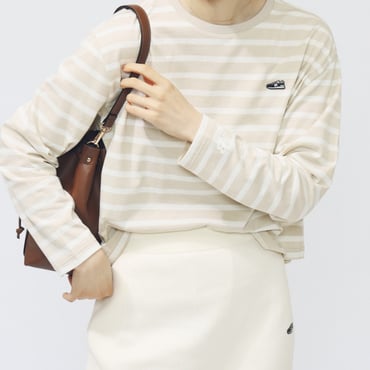 THE CITY ロングスリーブボーダーTシャツ シューパッチ