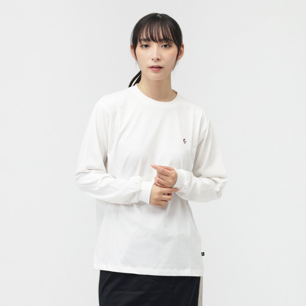 コンバース レディース 長袖 Tシャツ ダイヤモンドロゴ ロングスリーブ TEE 4220018 スポーツウェア Converse