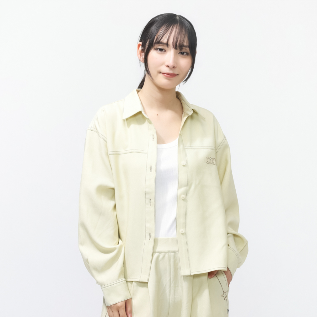 SYNTHETIC DENIM SHIRT L シンセティックデニムシャツ(オフホワイト-M)