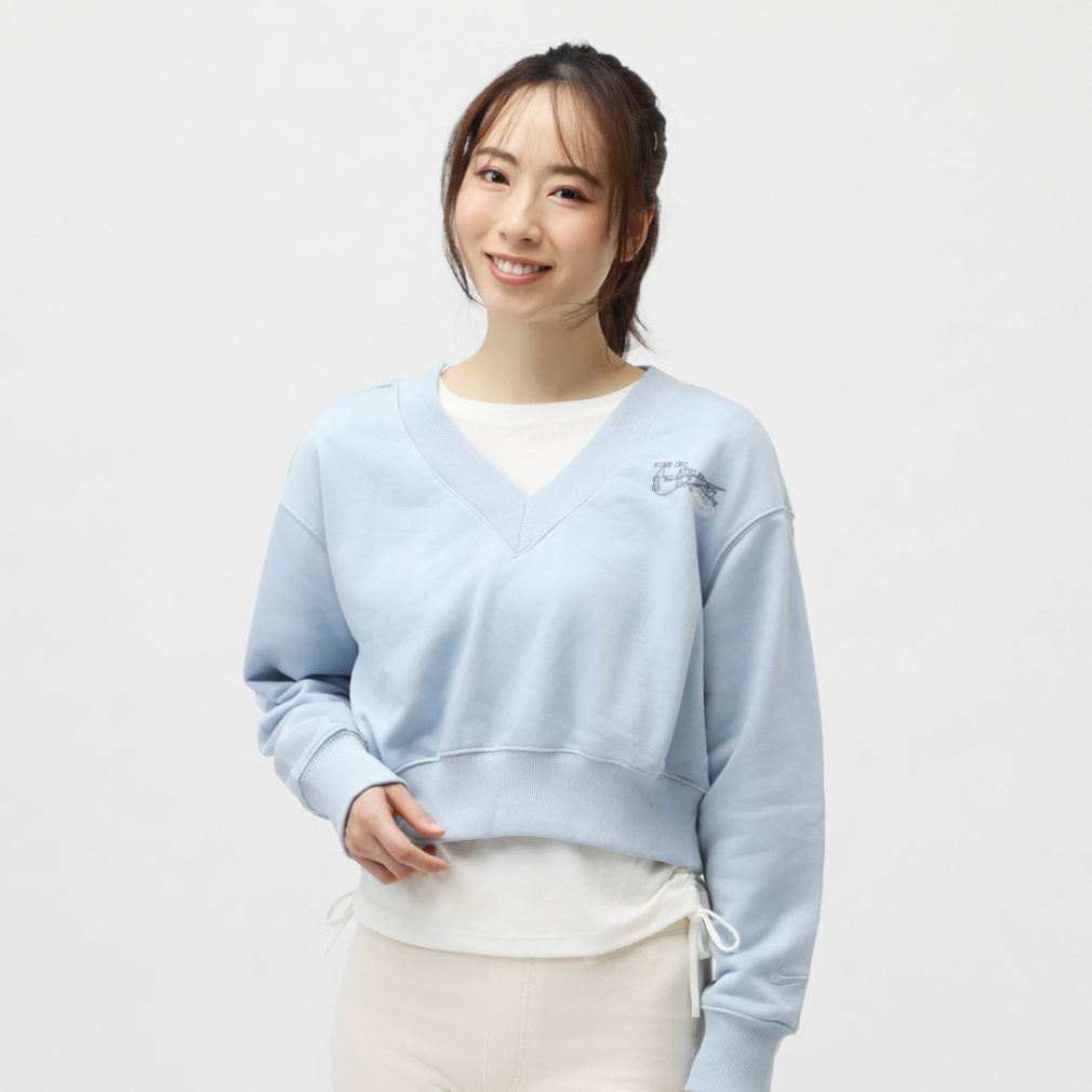 トレーナー スウェット ナイキ NIKE ナイキ  NSW PHNX FLC CROP VNECK L/S トップ レディース ウィメンズ NSW PHNX FLC CROP VNECK L/S トップ｜Alpen Online