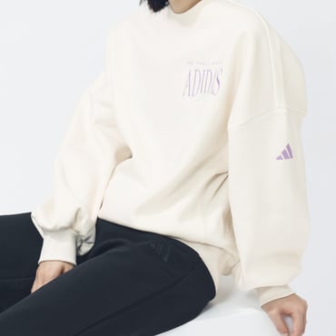 バービージ ルーズフィット フリース クルーネック スウェットシャツ