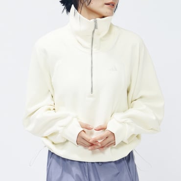 Luxflow アクティブ ルーズフィット スペーサー ハーフジップ プルオーバー