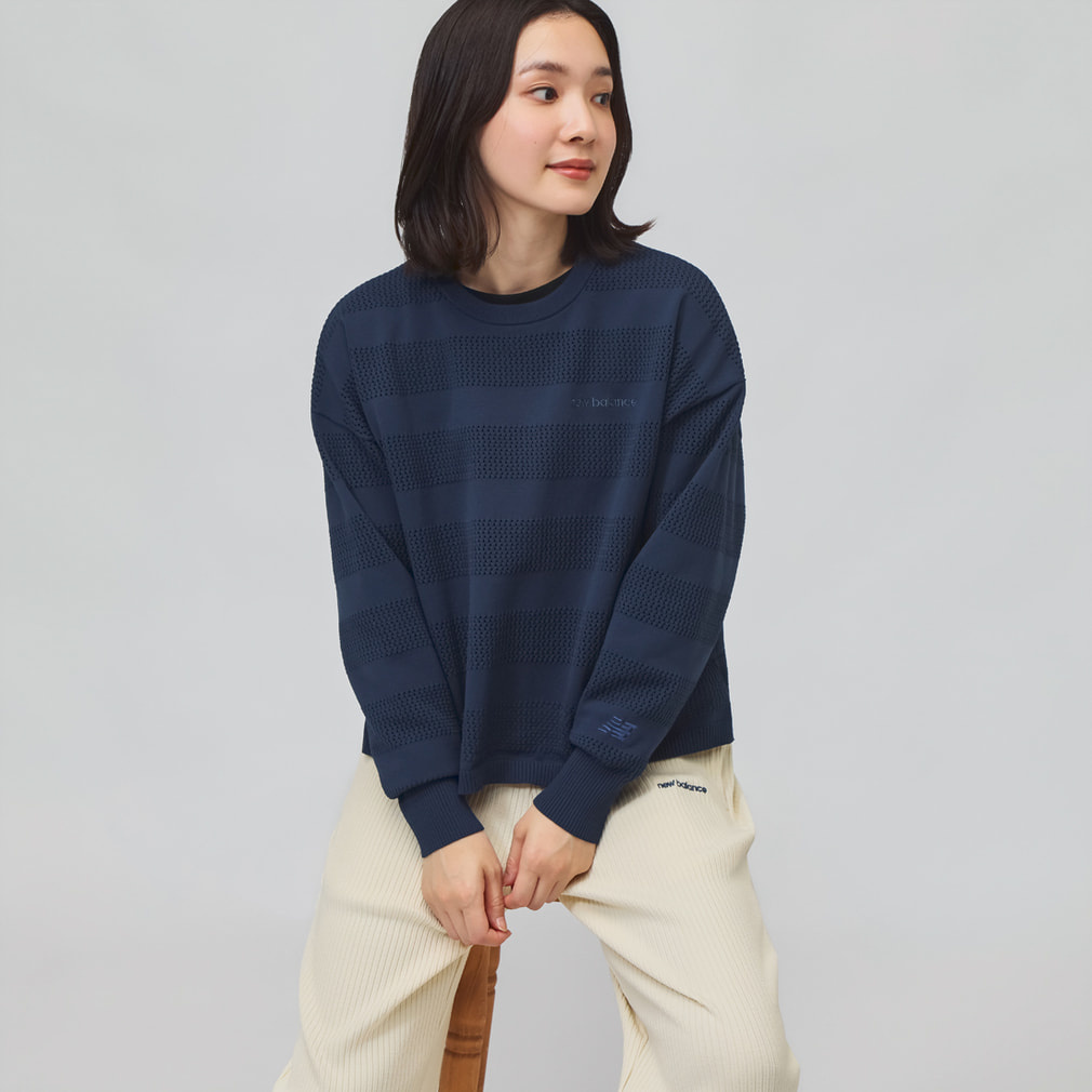 ニューバランス THE CITY レディース スウェット トレーナー メッシュ 