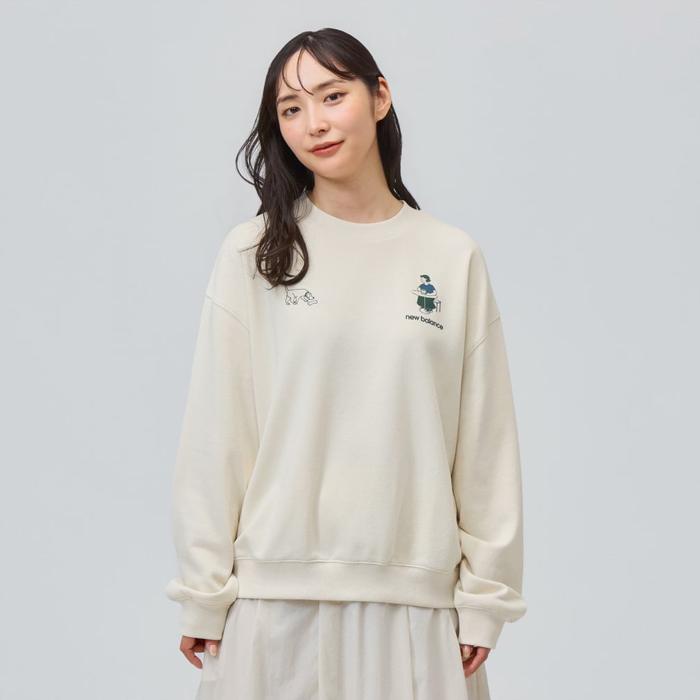 Dog At Cafe Crew Womens