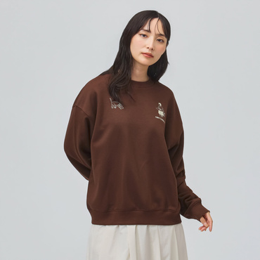 Dog At Cafe Crew Womens