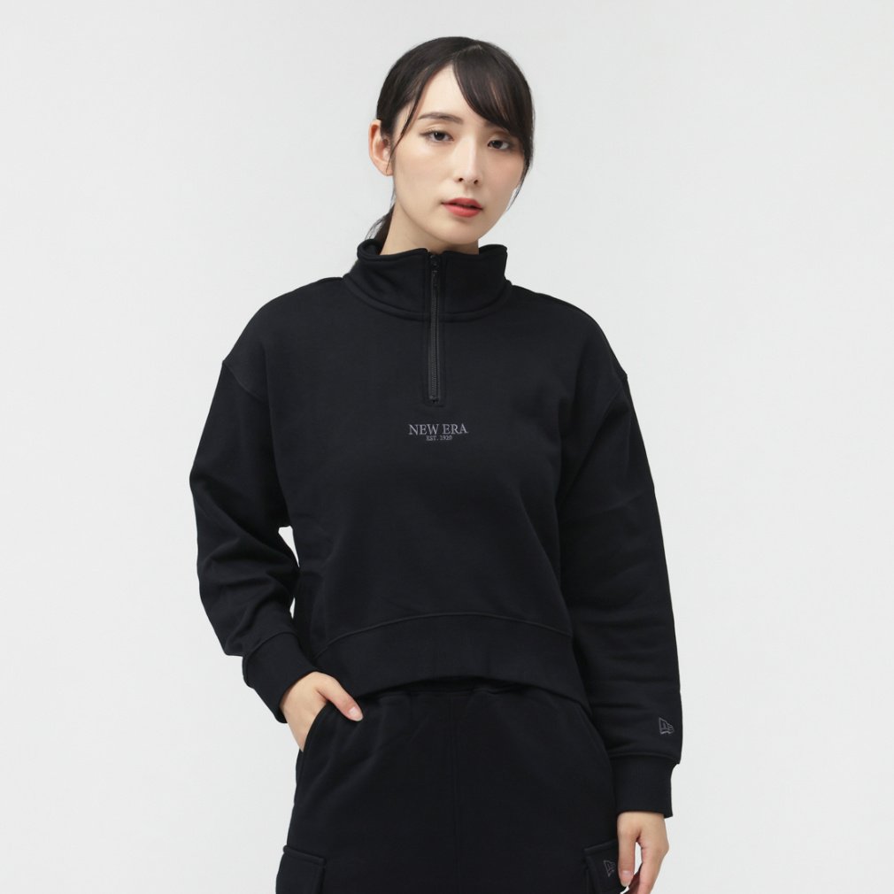 j[G fB[X XEFbg g[i[ WS SWEAT HALF ZIP BLK 14674706 BLK X|[cEFA F ubN NEW ERA