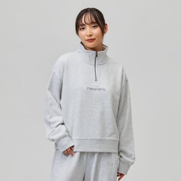 WS SWEAT HALF-ZIP TONAL LOGO ASH