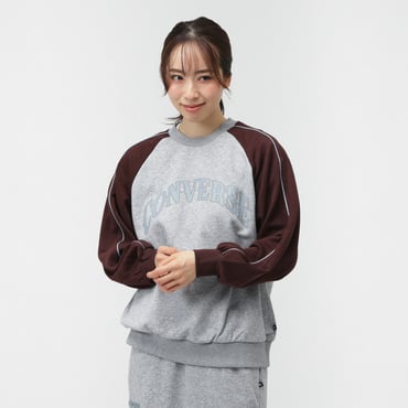 カラーブロック スウェットクルー