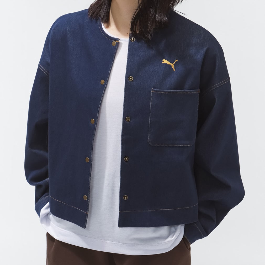 ESS ELEVATED デニムライク JKT(ネイビー-S)