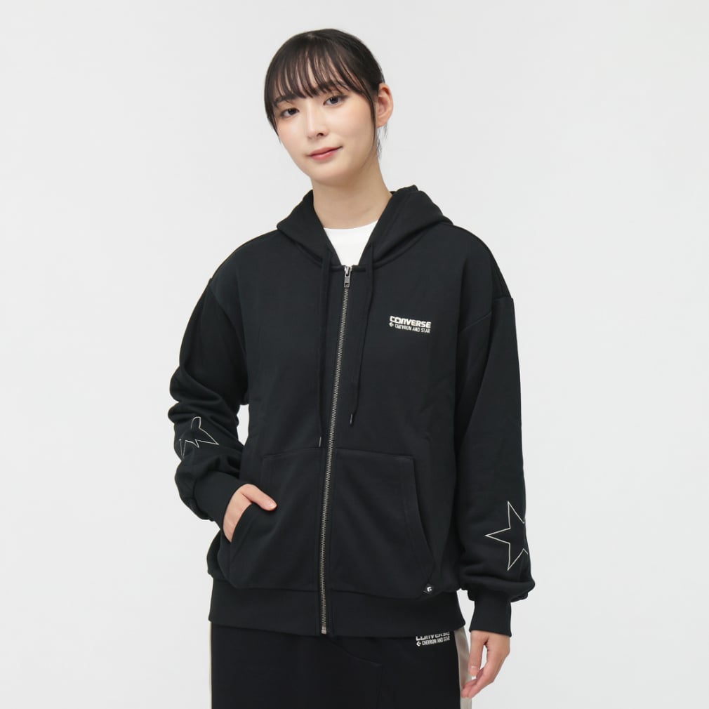 コンバース レディース スウェット フルジップ スター PT フルジップ