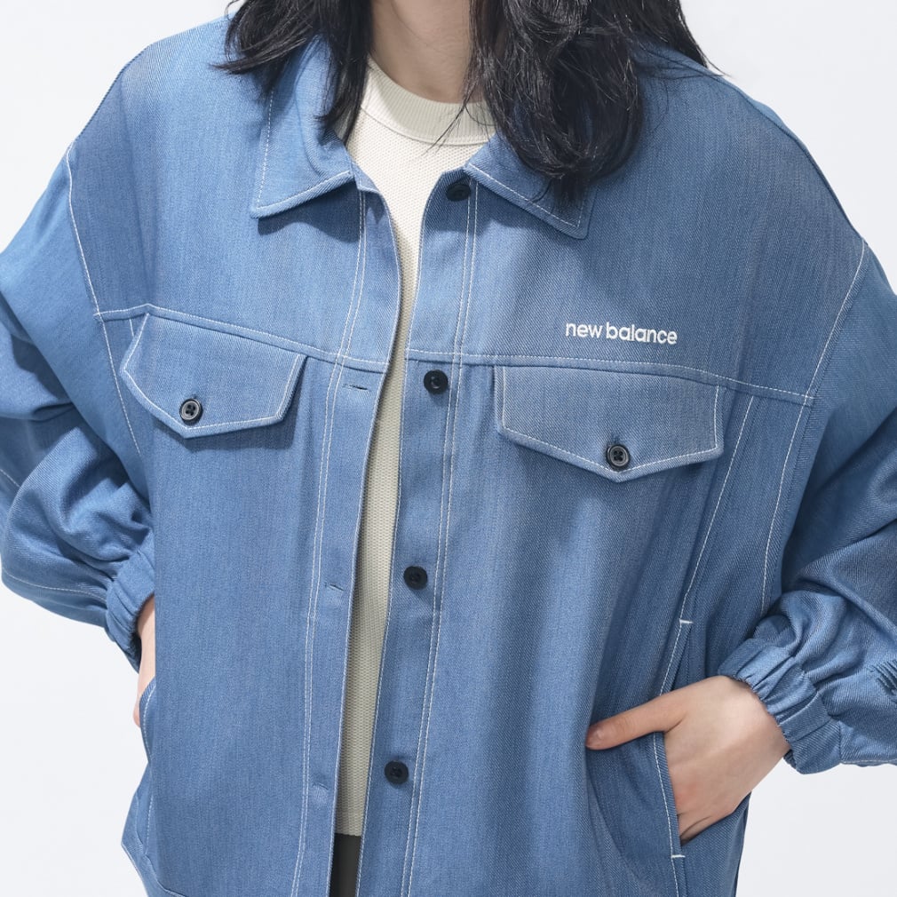 THE CITY デニムスタイルジャケット(ブルー-S)