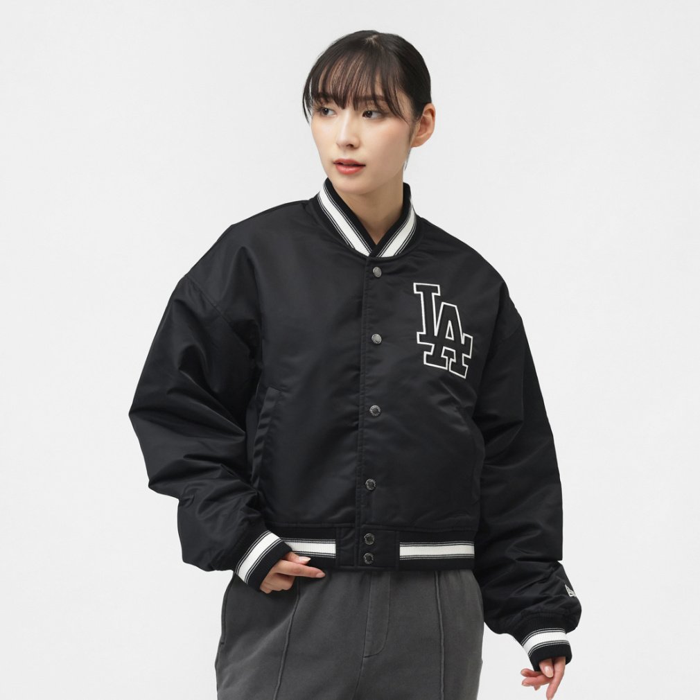 j[G fB[X AE^[EFA WS NYLON VARSITY JACKET LOSDOD BLK 14674698 BLK X|[cEFA F ubN NEW ERA