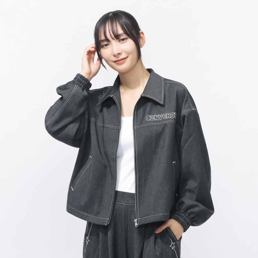 SYNTHETIC DENIM JACKET L シンセティックデニムジャケット(ブラック-M)