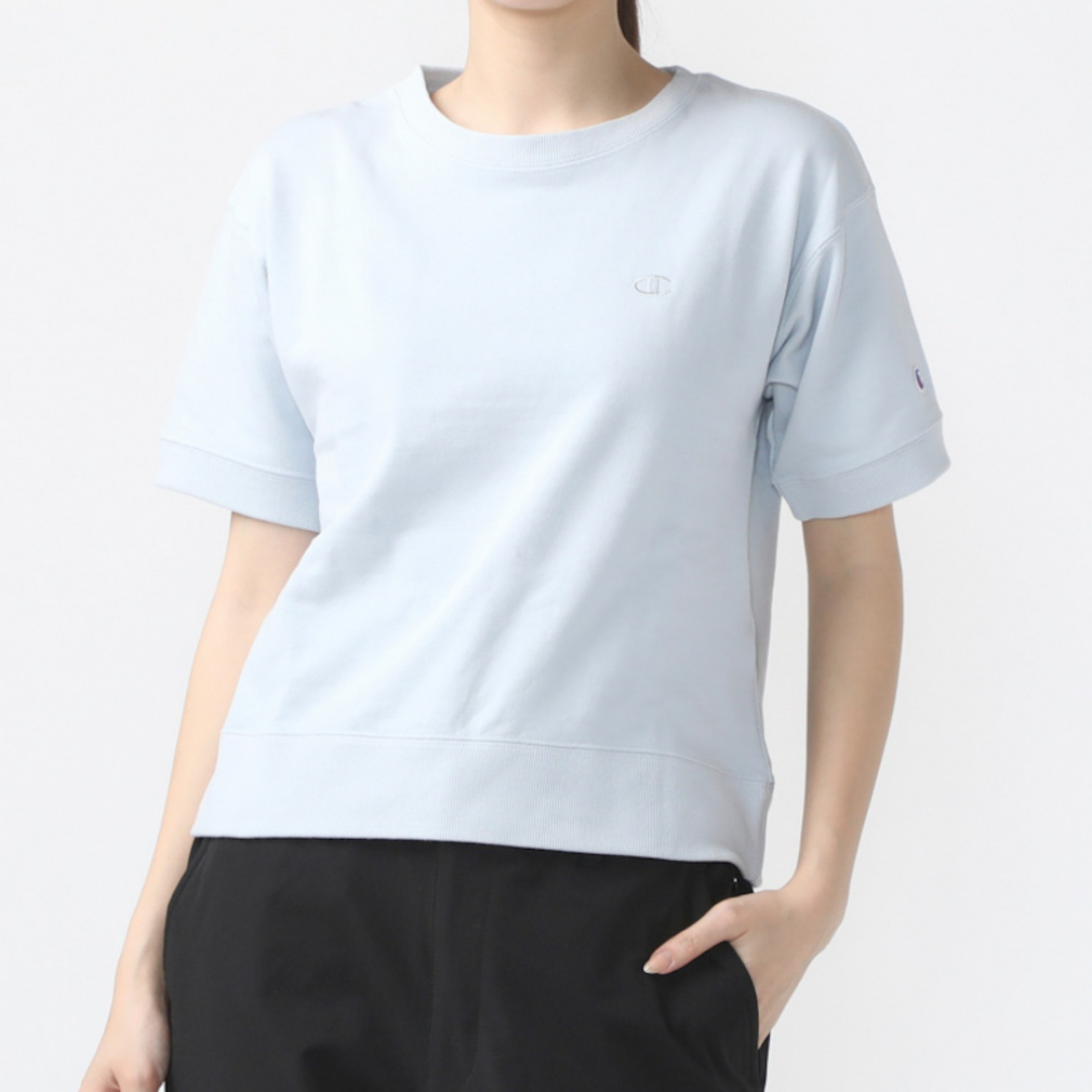 SHORT SLEEVE SWEATSHIRT(ペールブルー-M)