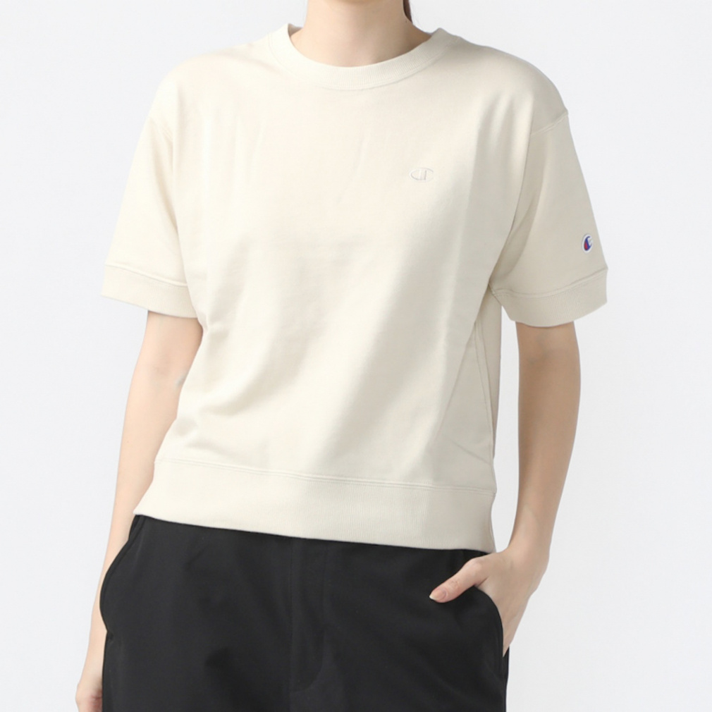 SHORT SLEEVE SWEATSHIRT(ライトベージュ-M)
