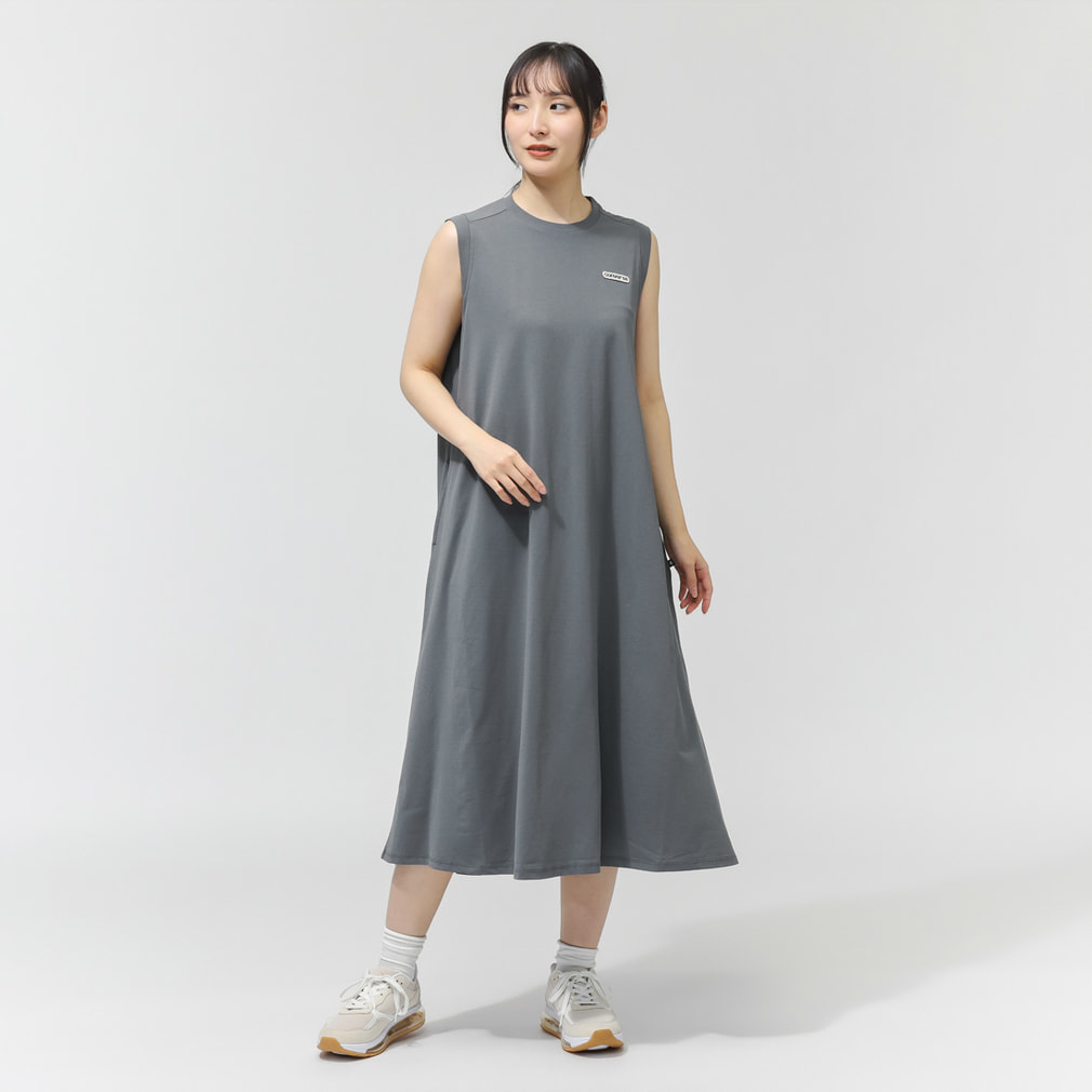 CV LOGO ONEPIECE L ワンピース(チャコールグレー-M)