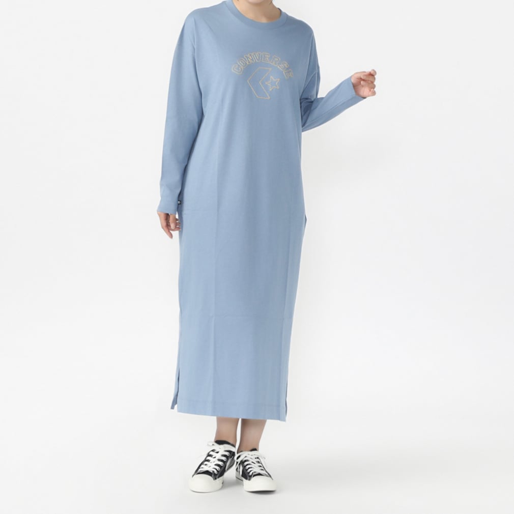 ステッチ ロゴ ワンピース(ペールブルー-S)