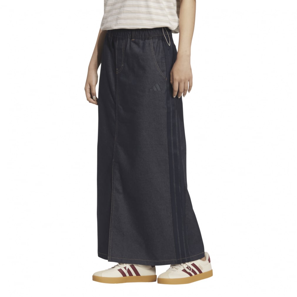 アディダス レディース スカート W STADIUM C ロングデニムスカート