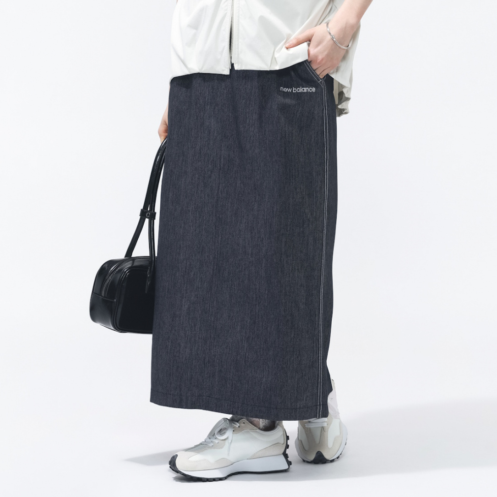 THE CITY デニムスタイルスカート(ネイビー-S)