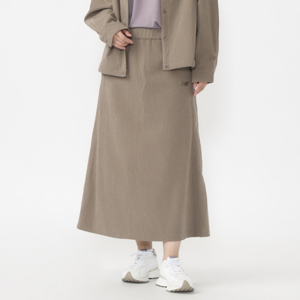 THE CITY コーデュロイスカート(ブラウン-S)