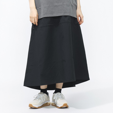 WS NYLON DRAWSTRING SKIRT BLK