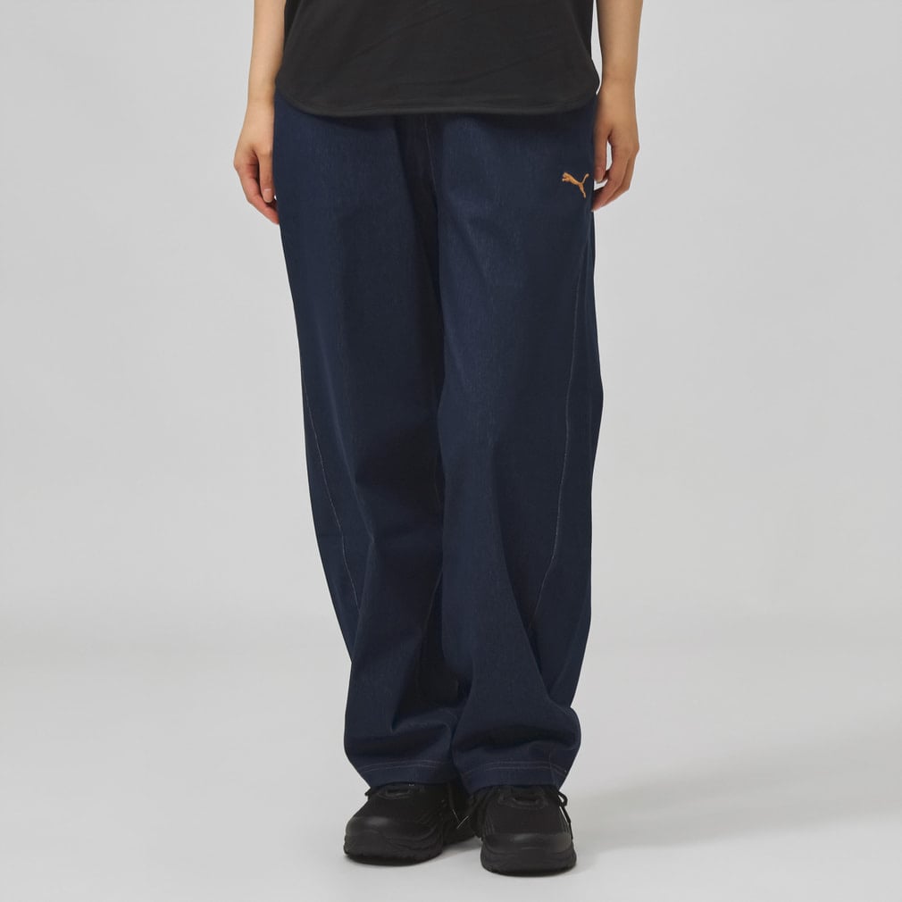プーマ レディース ロングパンツ ESS ELEVATED デニム ライク ニット