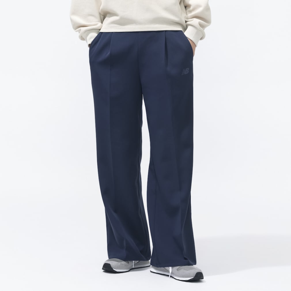 THE CITY セミワイドパンツ(ダークブルー-M)