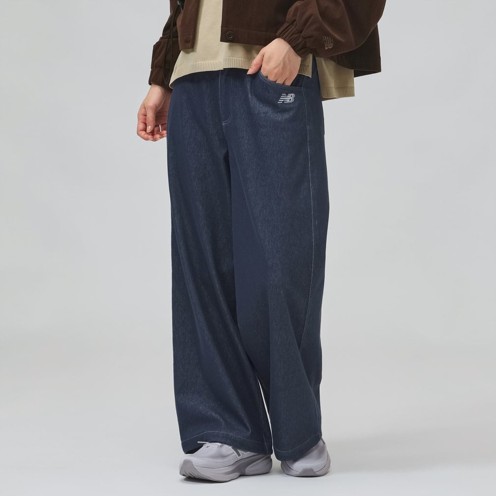 ニューバランス THE CITY レディース ロングパンツ デニムスタイル