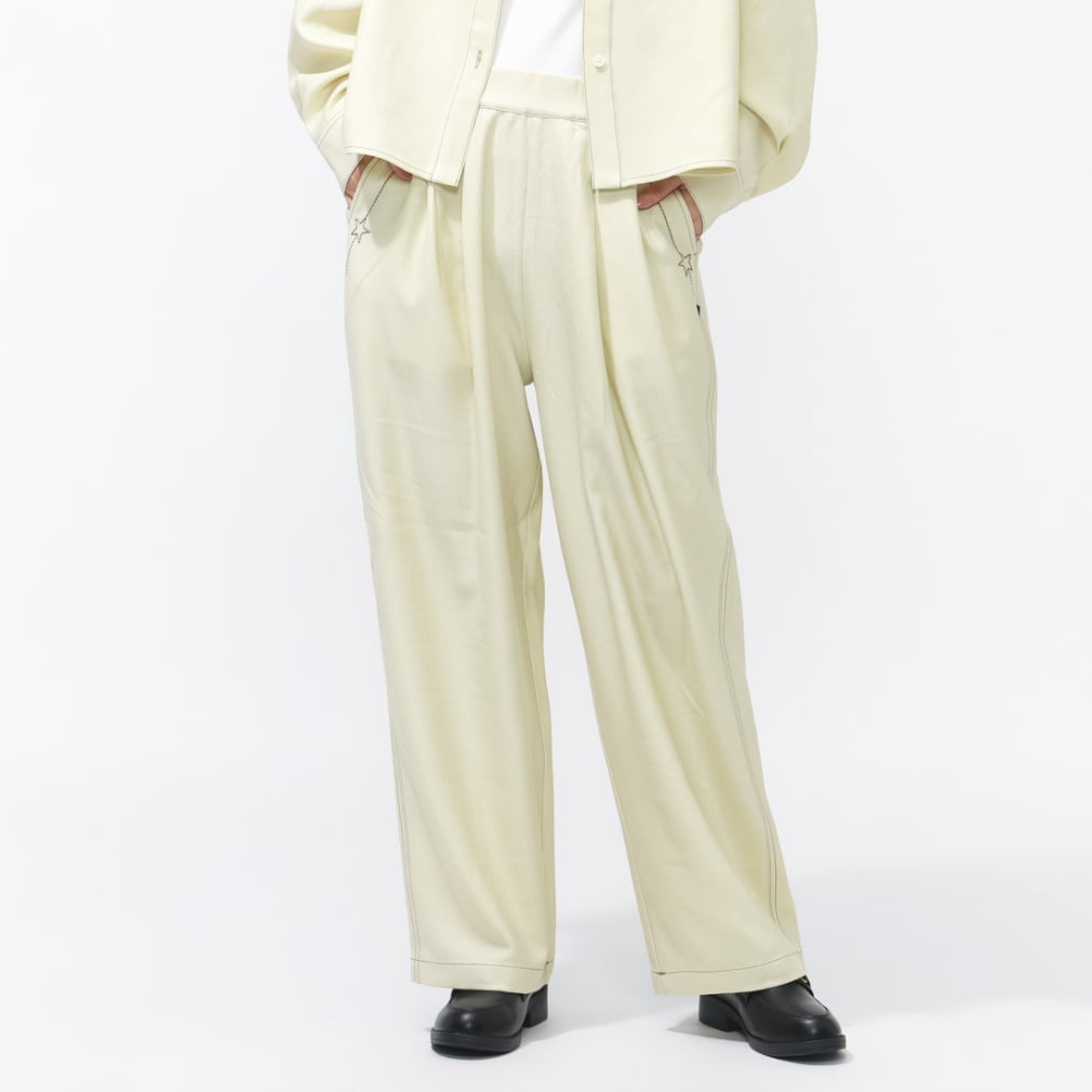 SYNTHETIC DENIM PANTS L シンセティックデニムパンツ(オフホワイト-M)