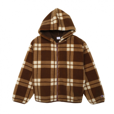 CHECK ZIP HOODED JACKET