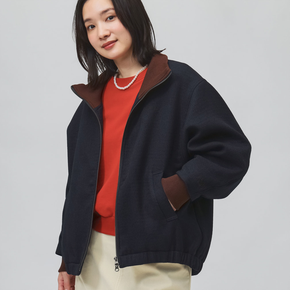ジャケット・アウター nm ニューバランス THE CITY レディース フリースジャケット ウールライク