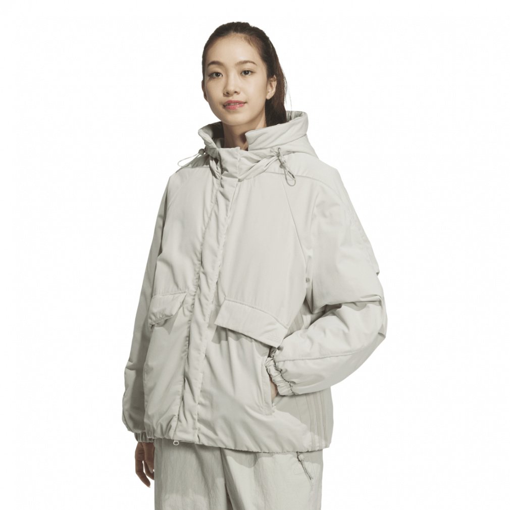 ［タグ付き］アディダス オールウェザージャケット　Sサイズ ライトグレー adidas WOMENS OVERSIZED ZIP OFF TRACKTOP GRETWO （アディダス