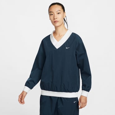 ウィメンズ NSW エッセンシャル ウーブン UV Vネック L/S トップ