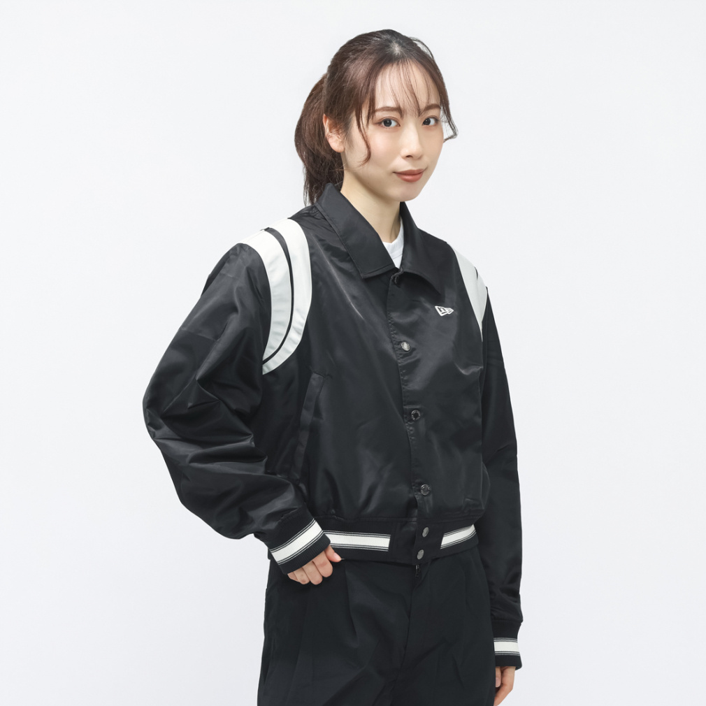 WS NYLON VARSITY JKT BLK(ブラック-S)