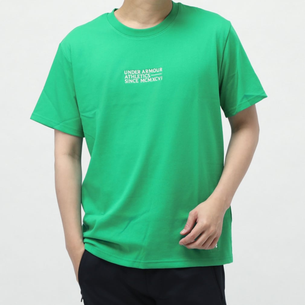 UAアーバン ユニフォーム ヘビーウエイト ショートスリーブ Tシャツ(グリーン-S)