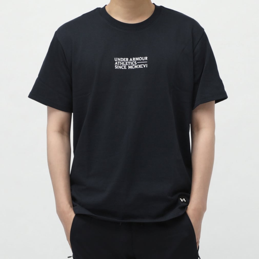 UAアーバン ユニフォーム ヘビーウエイト ショートスリーブ Tシャツ(ブラック-S)