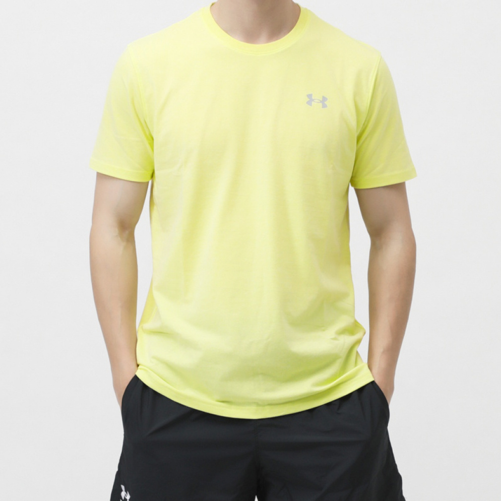 UAパフォーマンスコットン ショートスリーブ Tシャツ(ペールイエロー-S)