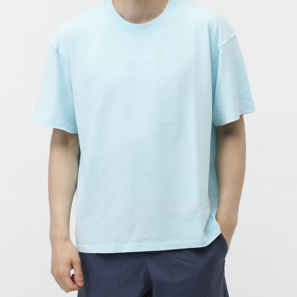 UAヘビーウエイト ウォッシュド ショートスリーブ Tシャツ(ペールブルー-S)
