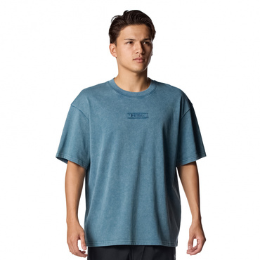 UAヘビーウエイト ウォッシュド ショートスリーブ Tシャツ(ブルー-S)