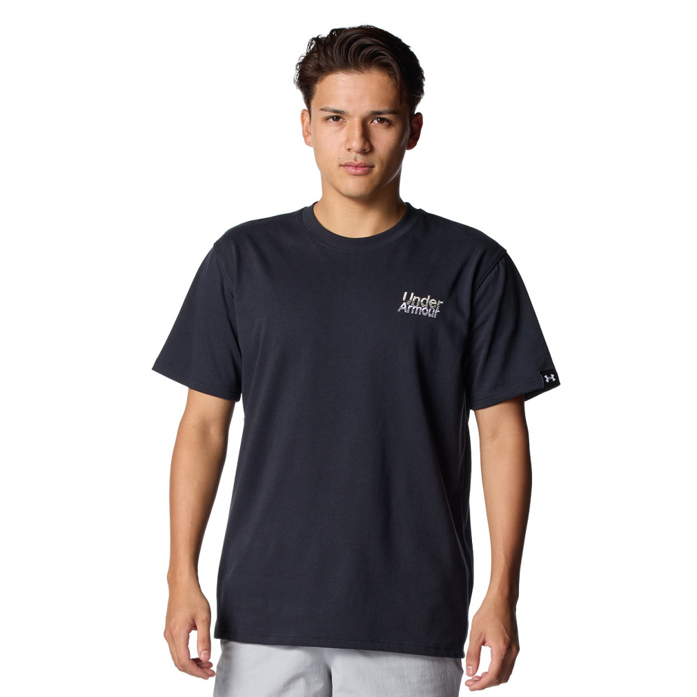 UAヘビーウエイト グラフィック ショートスリーブ Tシャツ(ブラック-S)