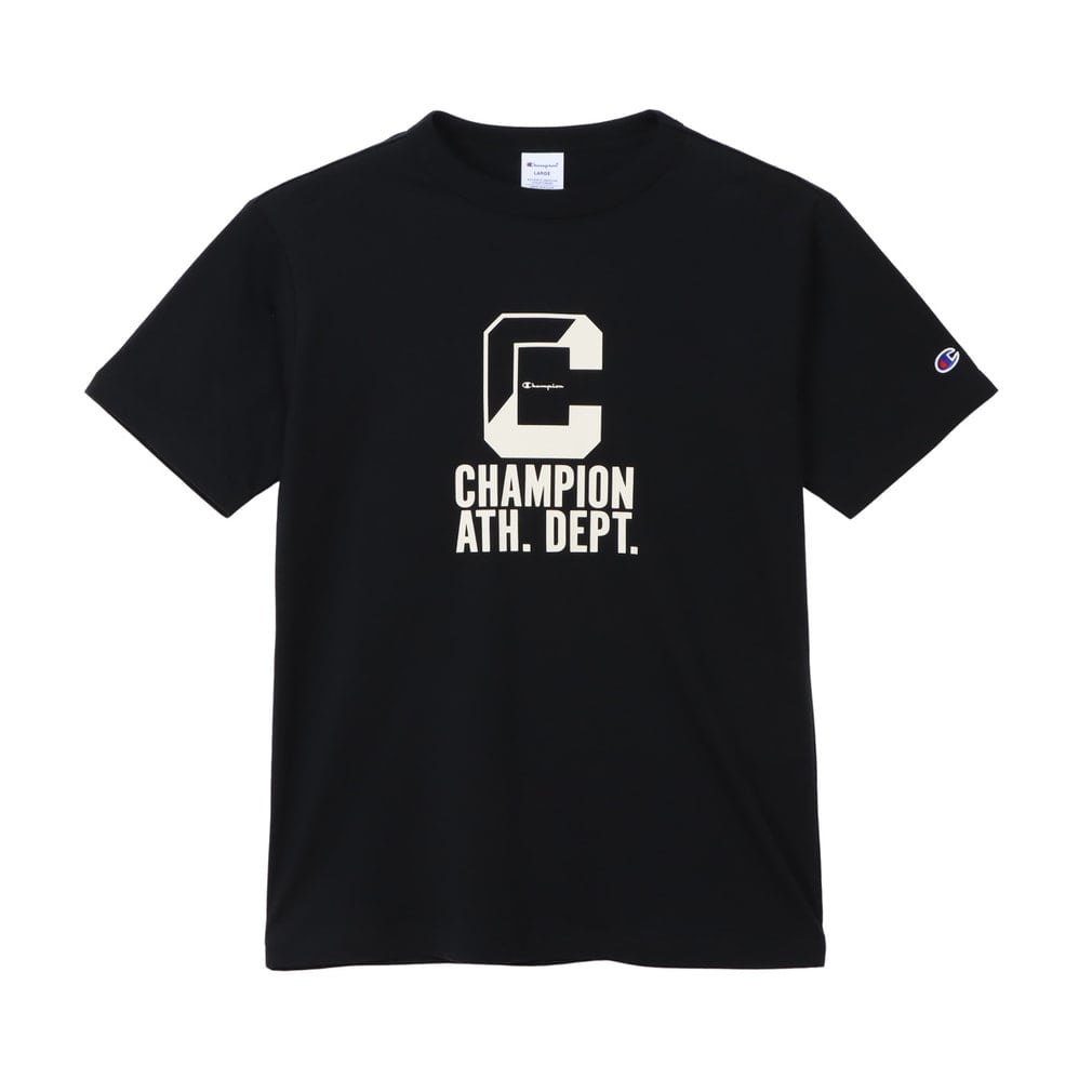 ヴァージルアブロー×チャンピオン×ICA Tシャツ (黒) Mサイズ チャンピオン メンズ 半袖 Tシャツ SHORT SLEEVE T-SHIRT C3-D345