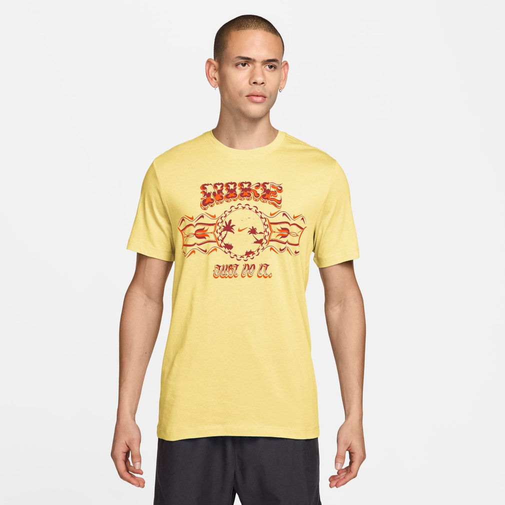 NSW STD パーム ツリー JDI S/S Tシャツ(イエロー-S)