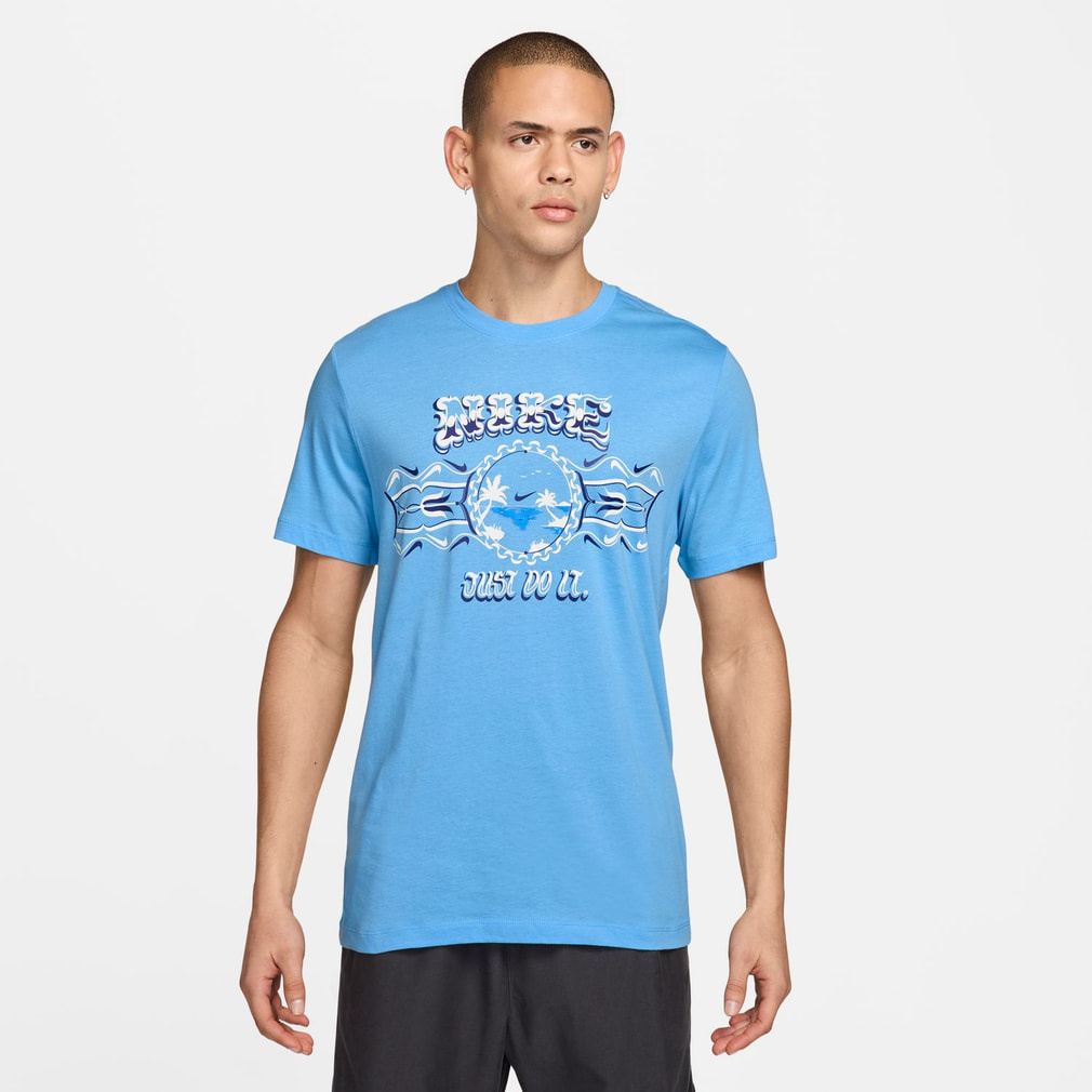 NSW STD パーム ツリー JDI S/S Tシャツ(サックスブルー-S)
