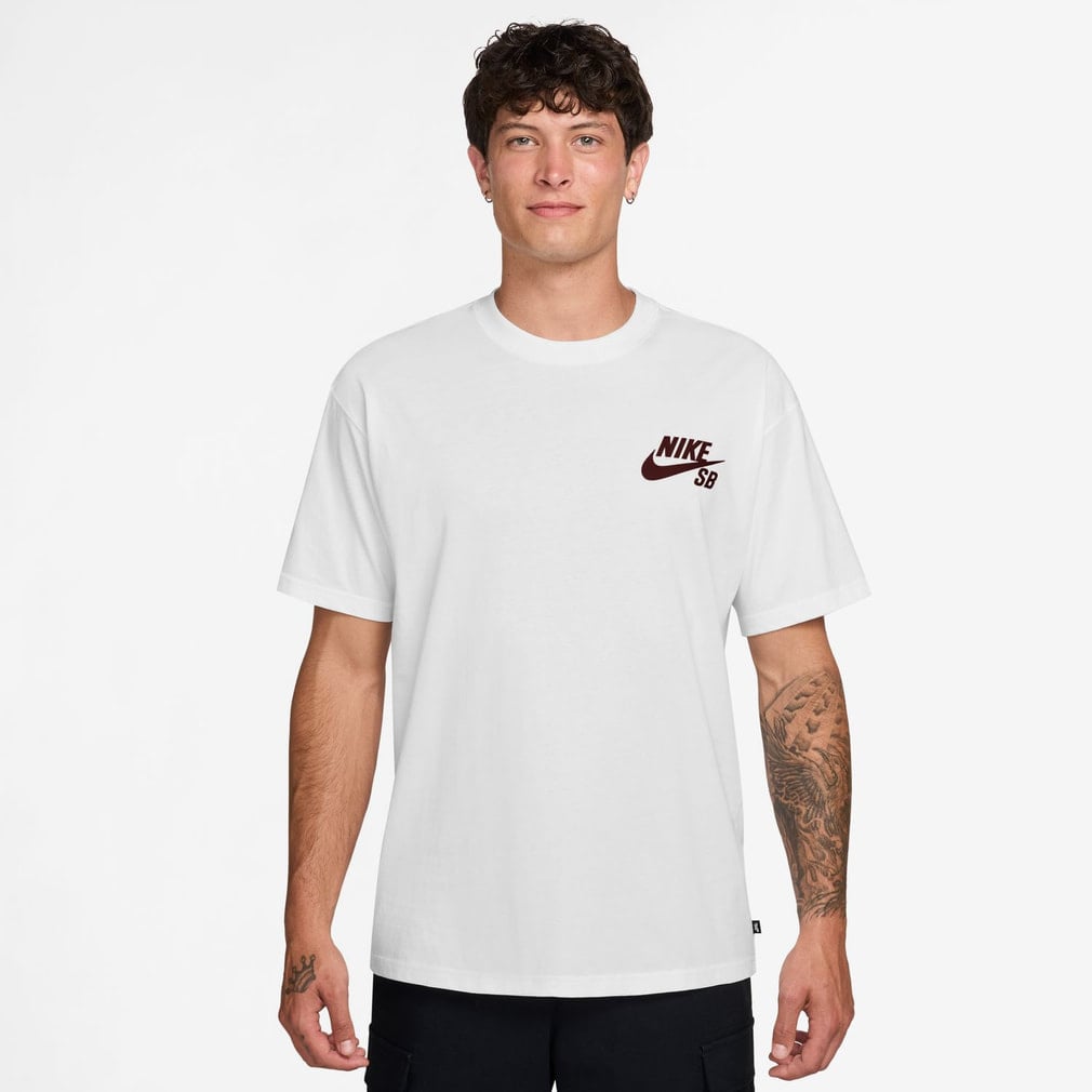 SB ロゴ S/S Tシャツ LBR(ホワイト×ワイン-S)