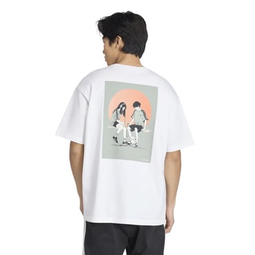 アディダス メンズ 半袖 Tシャツ サマー スライド トリム グラフィック