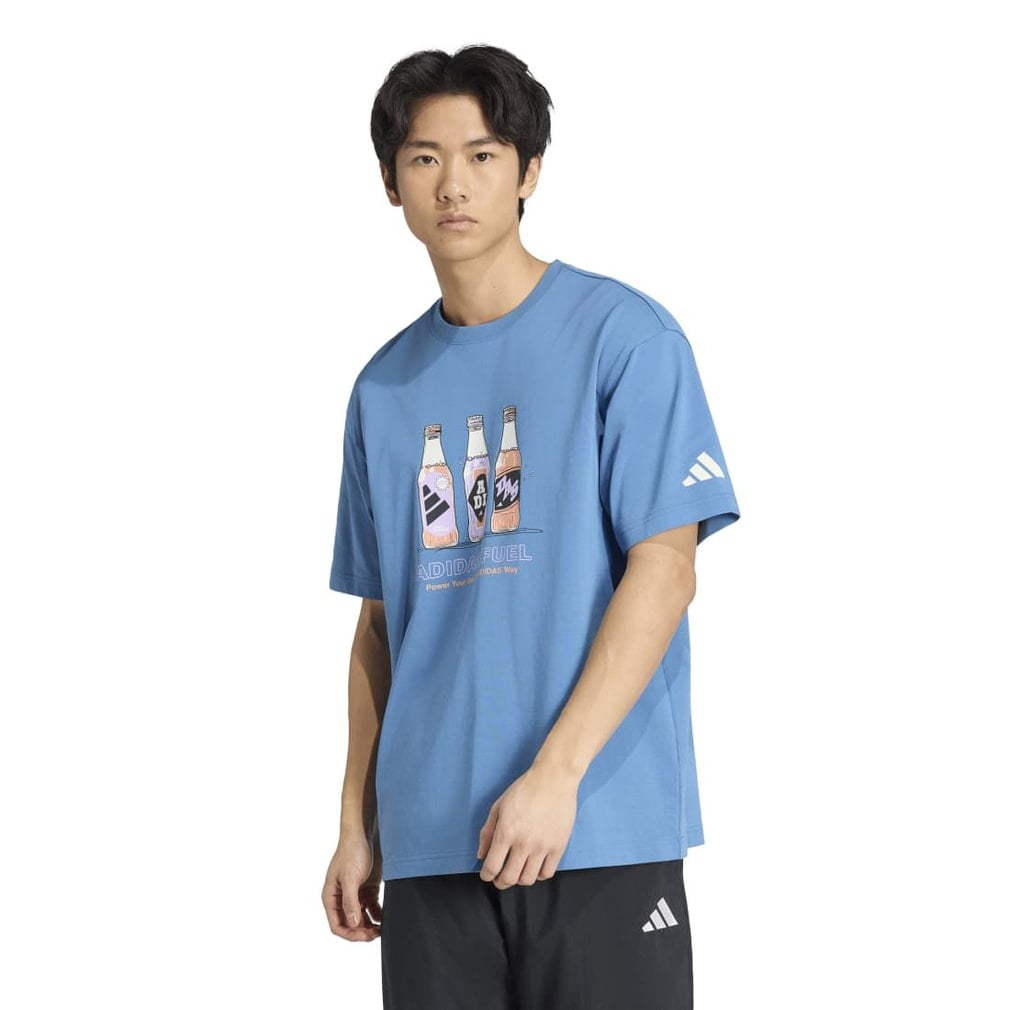 アディダス メンズ 半袖 Tシャツ ドリンク グラフィック サマーTシャツ