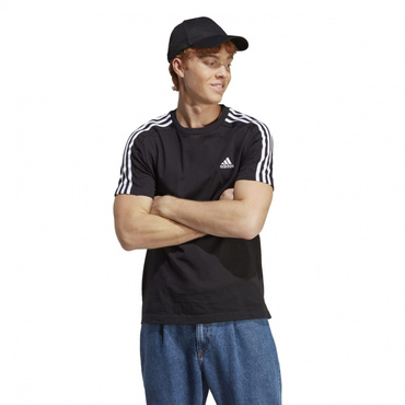 エッセンシャルズ シングル ジャージ スリーストライプス Tシャツ