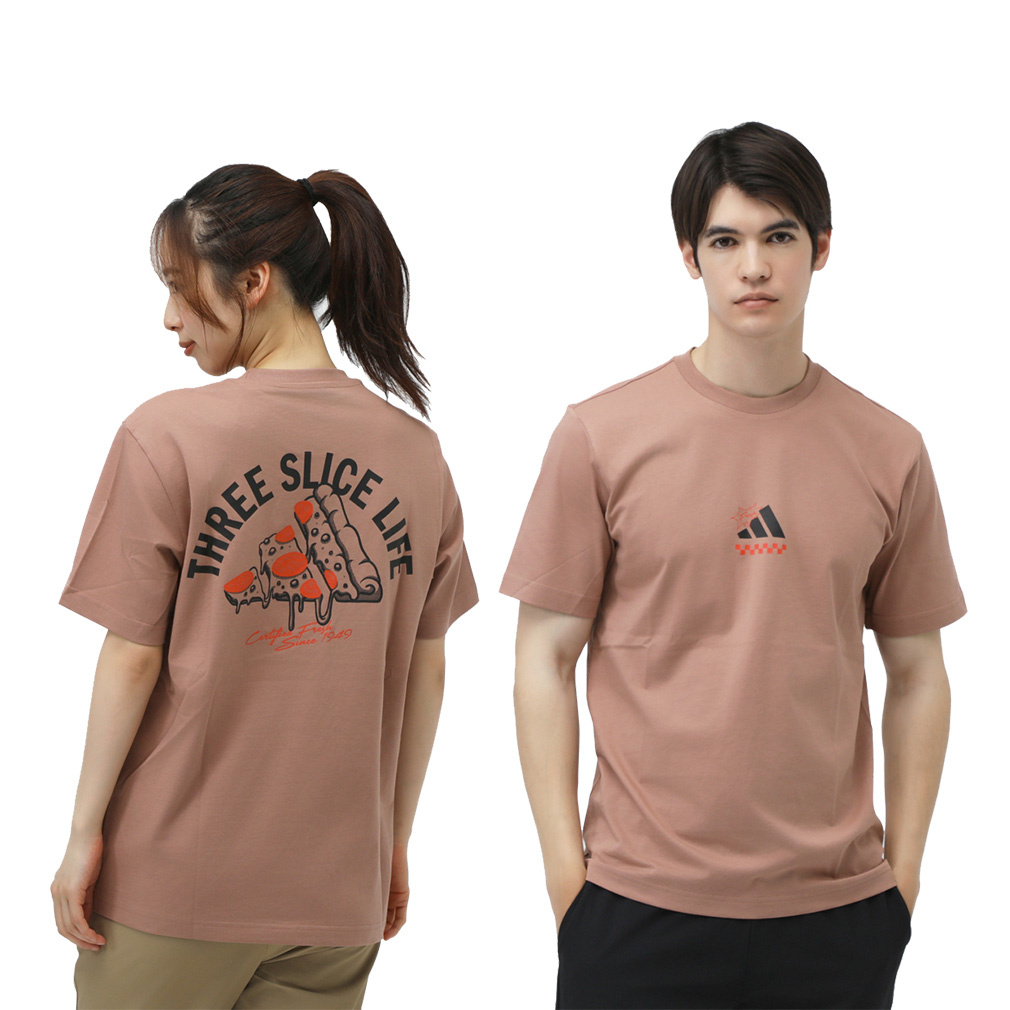 ラウンジ ピザグラフィック 半袖Tシャツ(グレッシュピンク-S　メンズ)