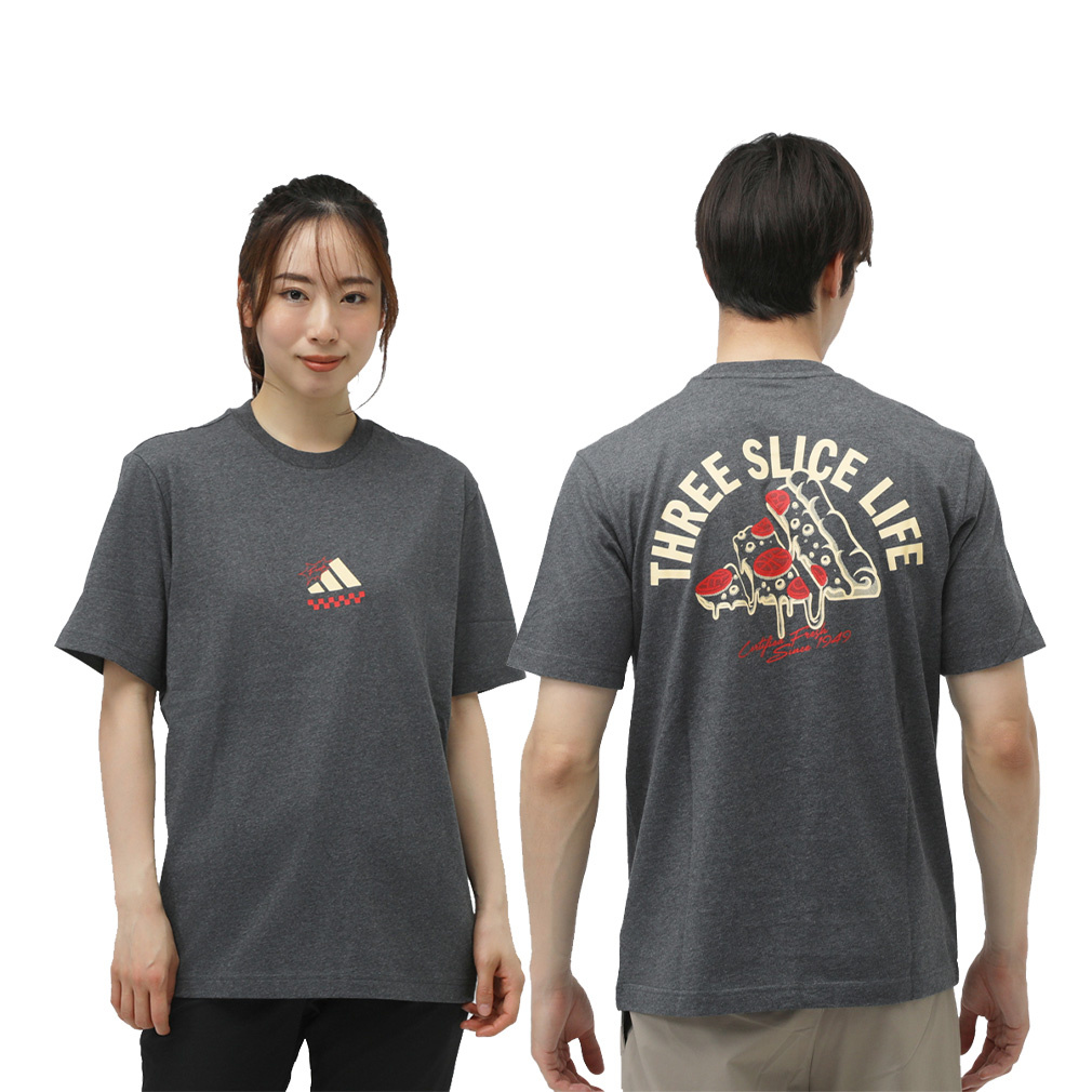 ラウンジ ピザグラフィック 半袖Tシャツ(ダークグレー-S　メンズ)