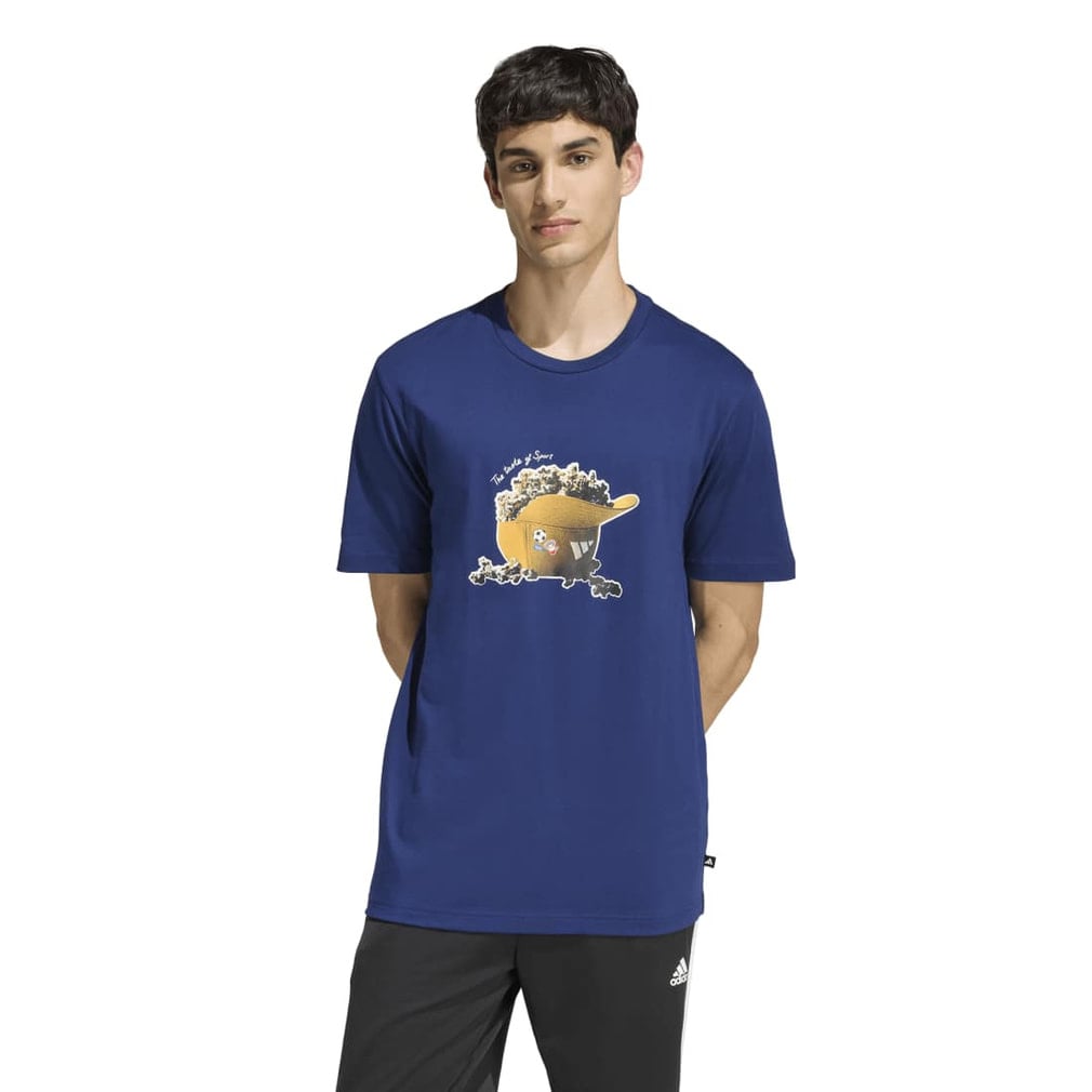 アディダス メンズ 半袖 Tシャツ SNACK POPCORN グラフィック Tシャツ